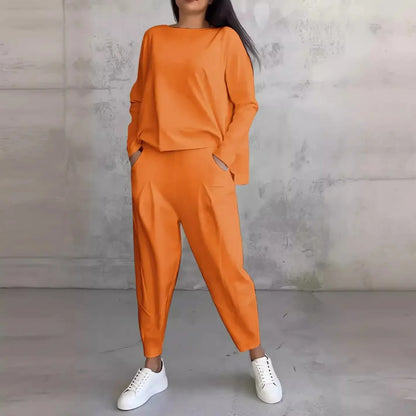 Elegant Two-Piece Casual Pant Set