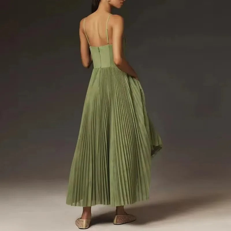 Sexy Strapless Pleated A-Line Dress