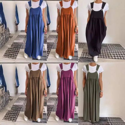 Flowy Linen Sleeveless Dress & Skirt