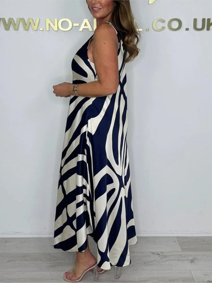 Sun-Kissed Loose Fit A-Line Dress