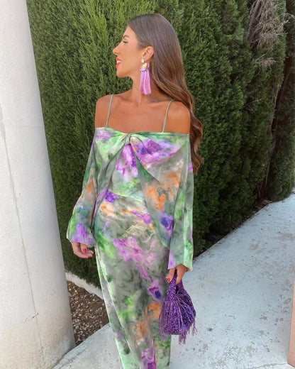 Sister Star Floral Halter Beach Dress