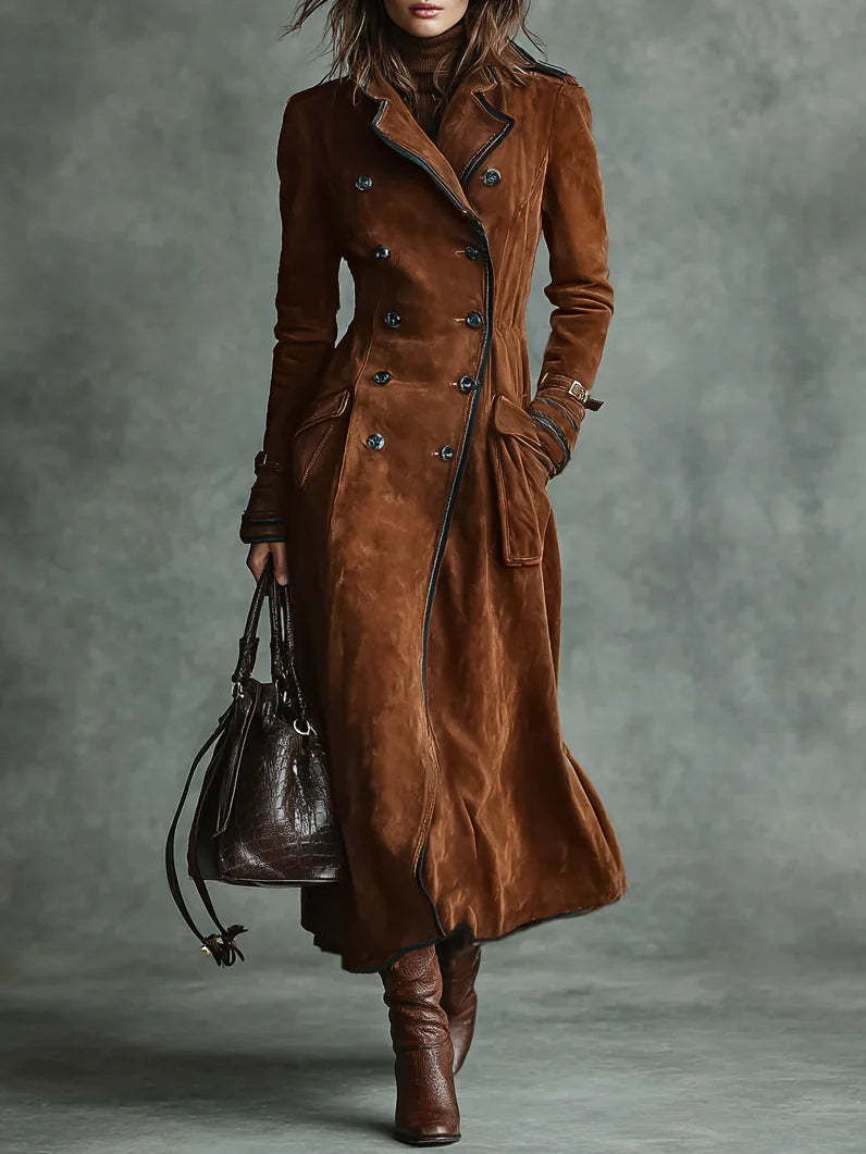 Women’s Fall & Winter Western-Style Suede Long Coat