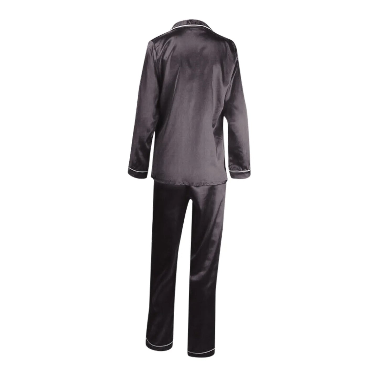 Silky Satin Button-Up Pajama Set