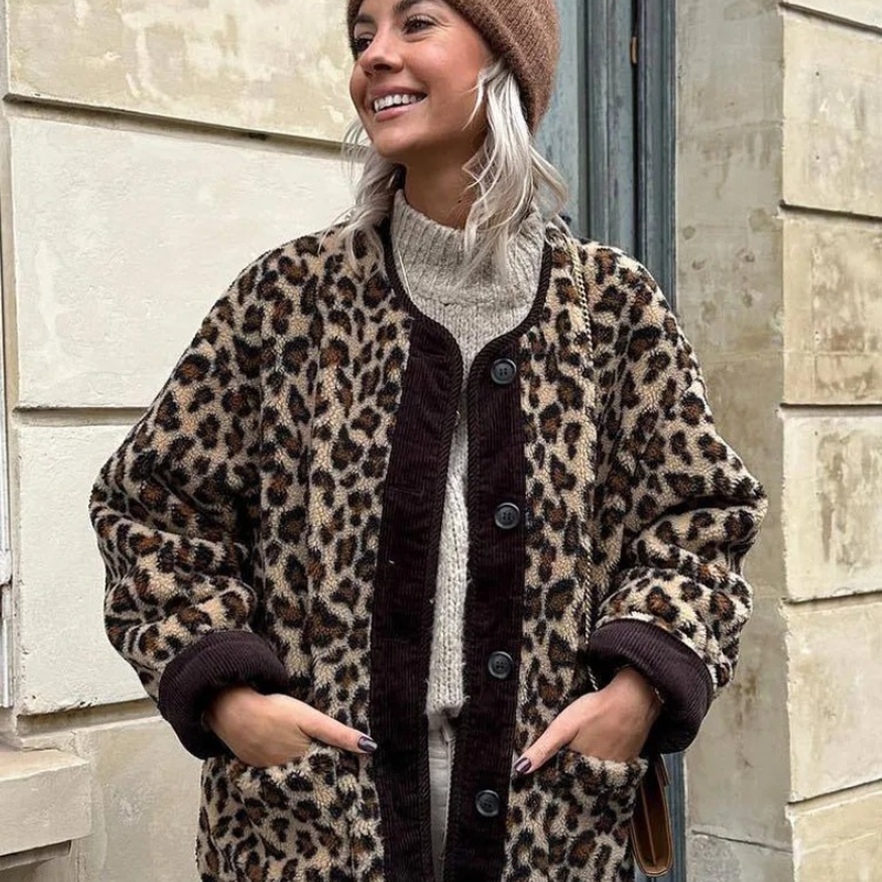 Chic Leopard Print Jacket