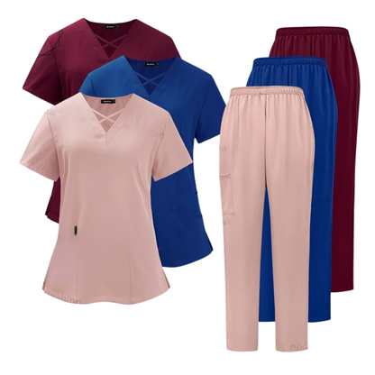 Medical Scrub Uniform Set for Women