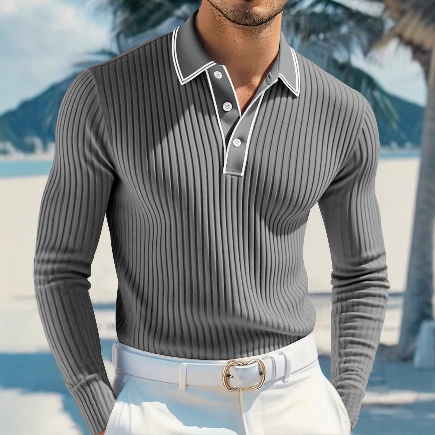 Men’s Long-Sleeve Polo Shirt