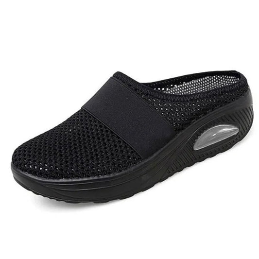 Vintage Comfort Wedge Platform Slippers
