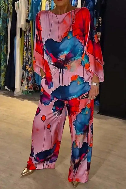 Elegant Satin Trousers Set