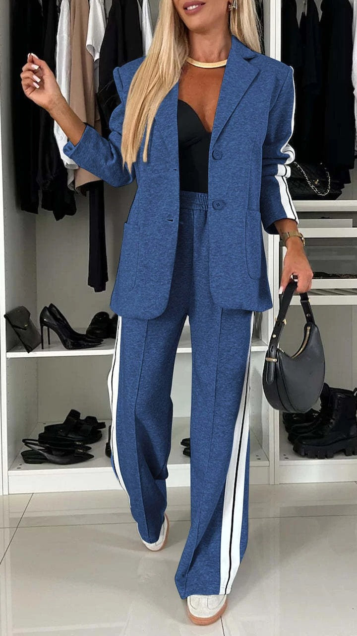 Stylish Blazer Two-Piece Suit Set