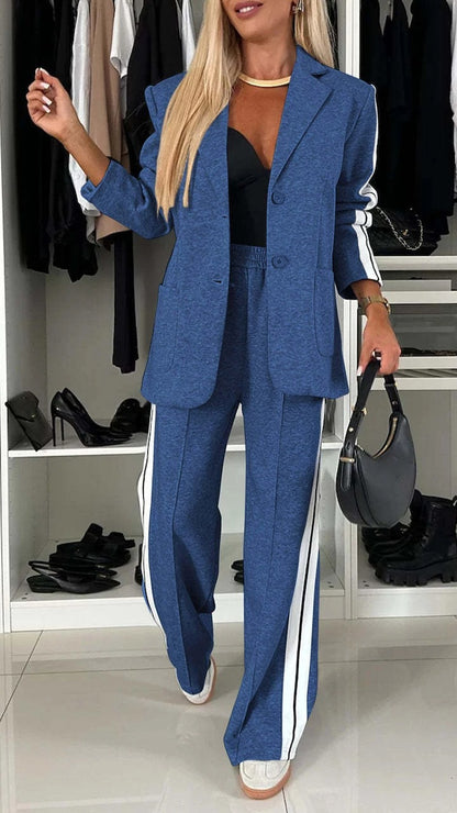 Stylish Blazer Two-Piece Suit Set