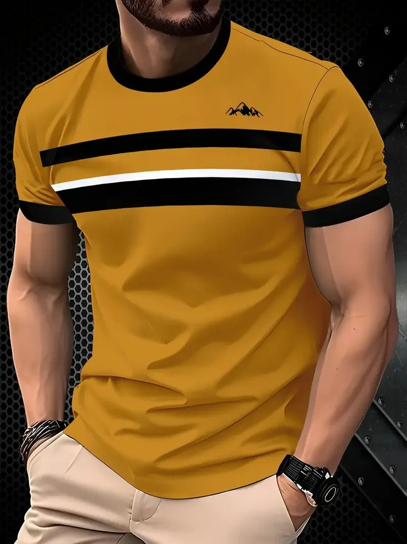 Men's Classic Striped Oversized Summer T-Shirt