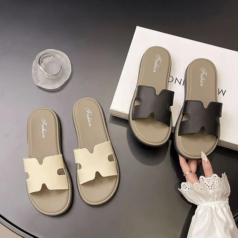 Retro Korean Style Soft Slip-On Sandals