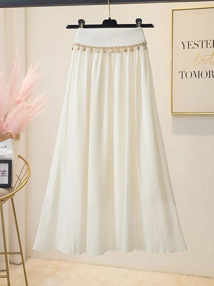 Bohemian Grace High-Waist Maxi Skirt