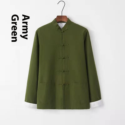 Elegant Hanfu Lay Buddhist Winter Shirt Coat
