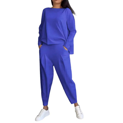 Elegant Two-Piece Casual Pant Set