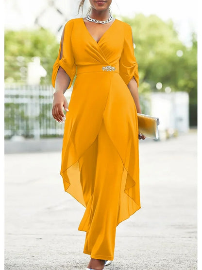 Chiffon Evening Gown Set