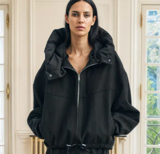 Women's Metal Buckle Cropped Coat Top