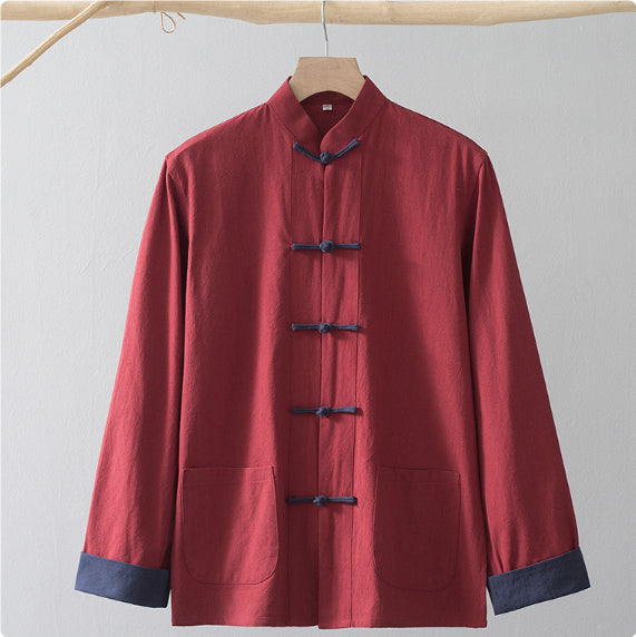 Elegant Hanfu Lay Buddhist Winter Shirt Coat