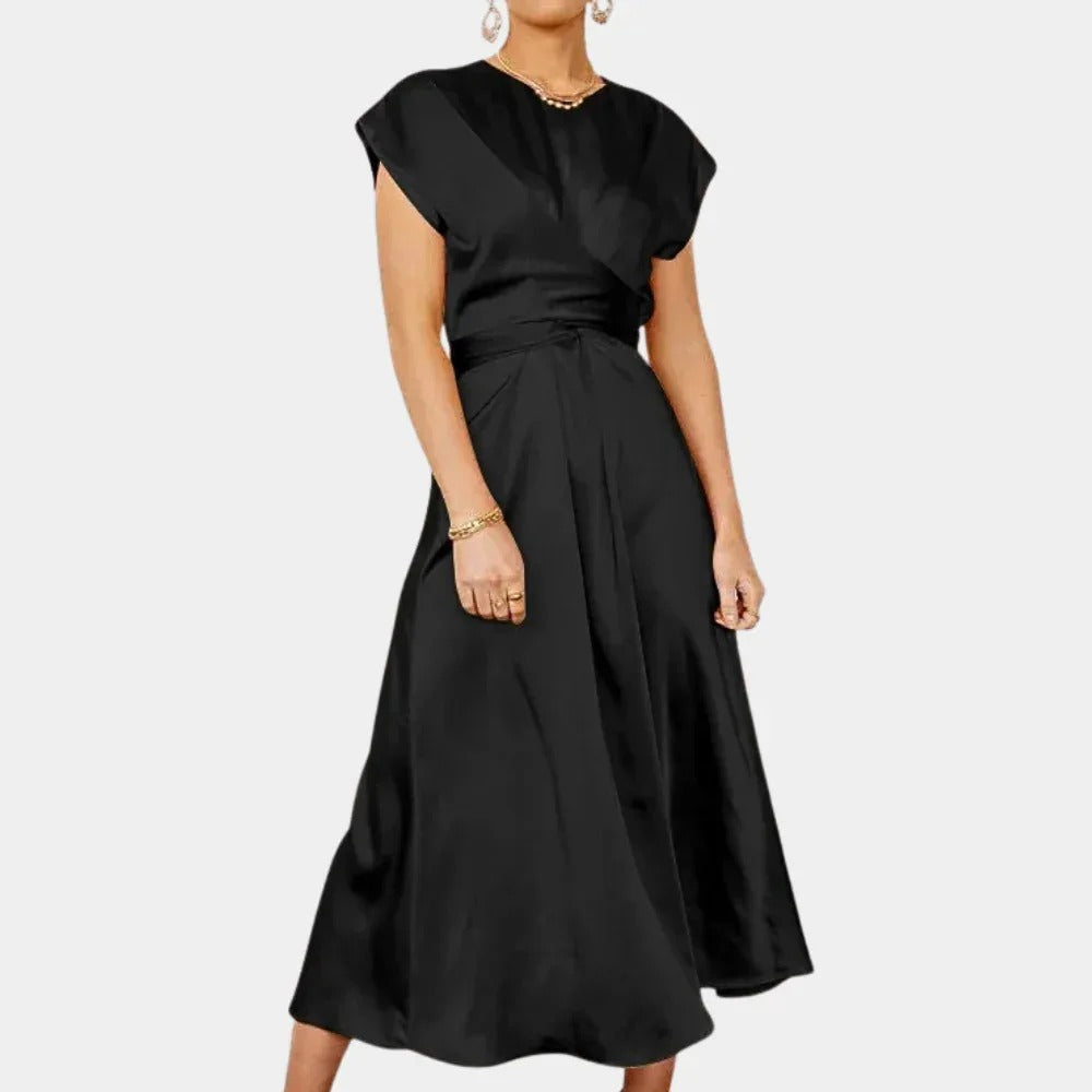 GlamourTie Satin Evening Dress
