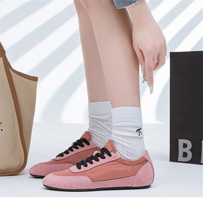 Velvet Glow Suede Lace-Up Sneakers