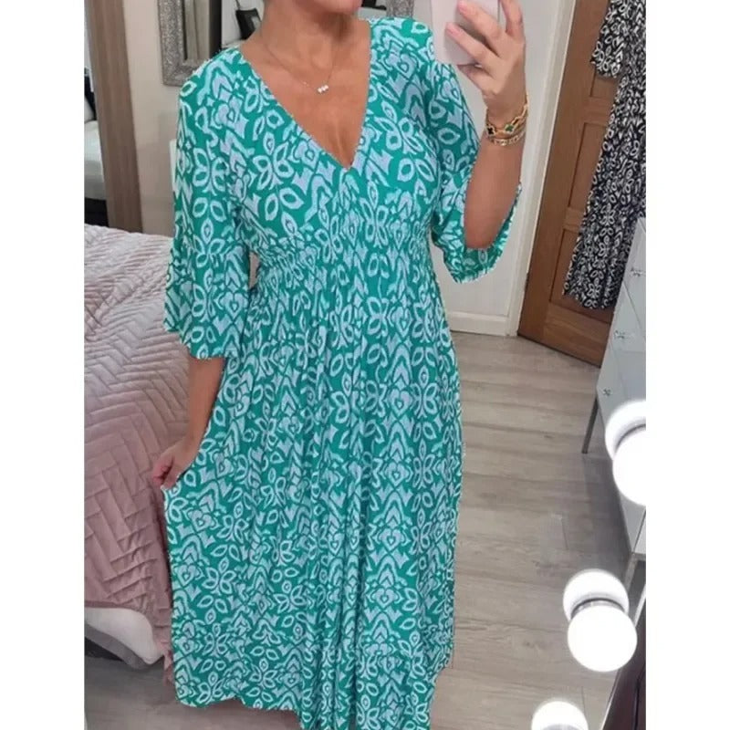 Effortless Boho Chic Floral Wrap Dress