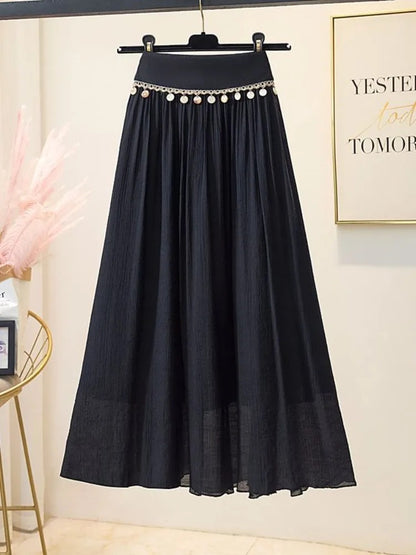 Bohemian Grace High-Waist Maxi Skirt