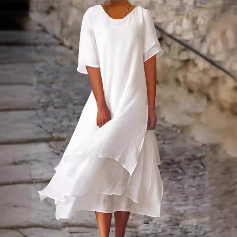 Double Layered Split Sleeve Dress