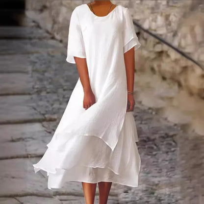 Double Layered Split Sleeve Dress