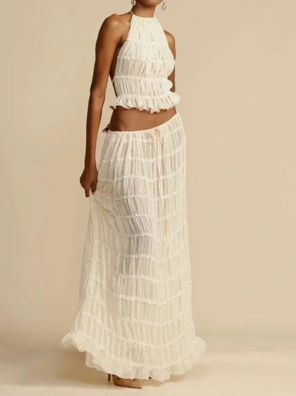 Halter Neck Skirt Set