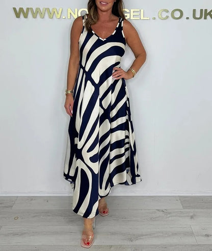 Sun-Kissed Loose Fit A-Line Dress