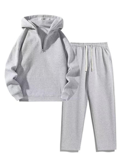 Women’s Casual Lapel Half-Zip Sweatshirt & Wide-Leg Pants Set Rich Allure