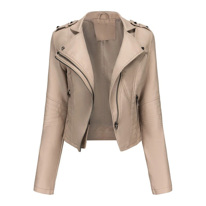 Vero Edge Slim Fit Leather Motorcycle Jacket