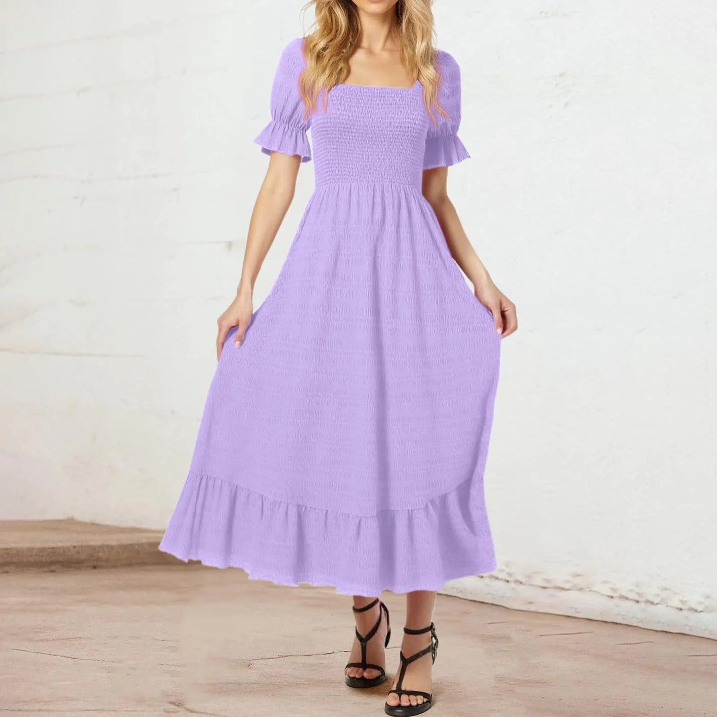 Summer Breeze Ruffle Maxi Dress