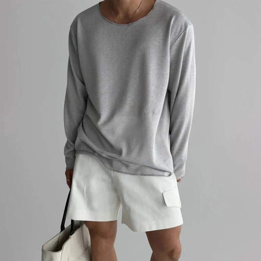 Sun Shield Men's Knitted Long Sleeve Tee