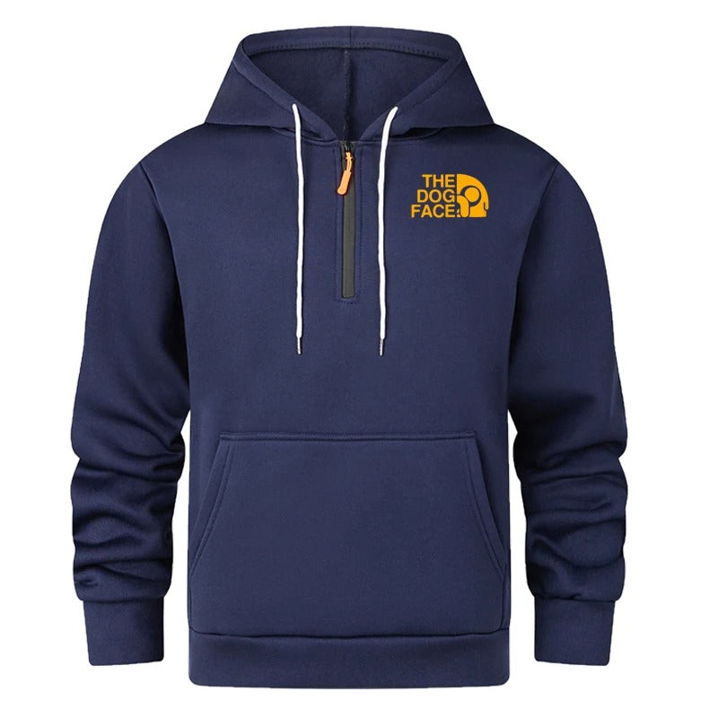 Men's Semi Zipper Casual Hoodie