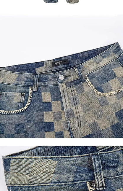 Urban Grid Ripped Jeans