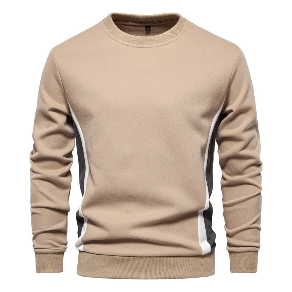 Patchwork Cotton Crew Sweatshirt