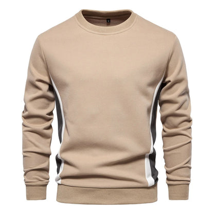 Patchwork Cotton Crew Sweatshirt