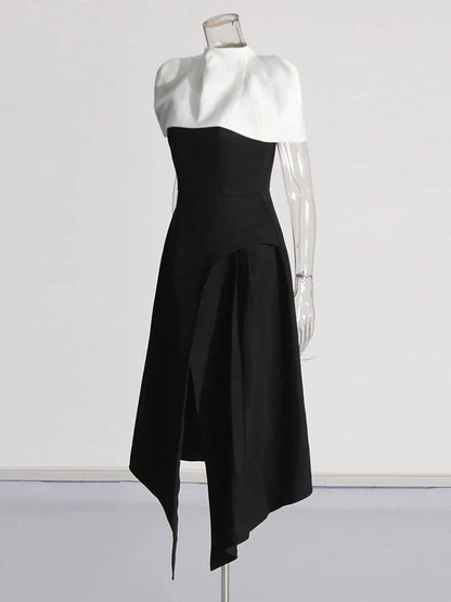Elegant Slim Fit Square Neck Dress
