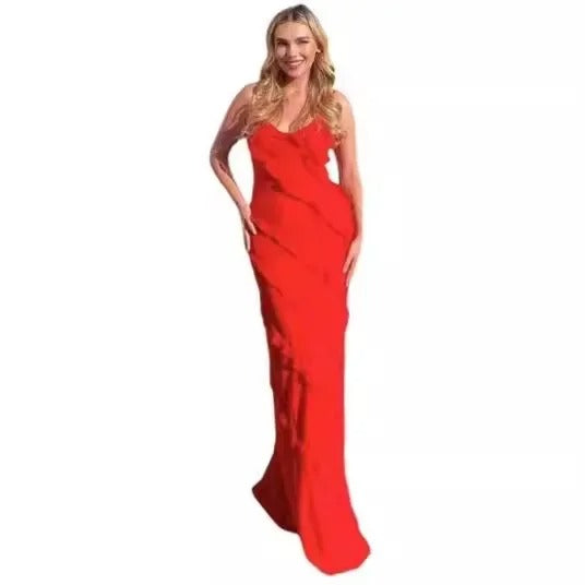 Open-Back Slimming Maxi Dress