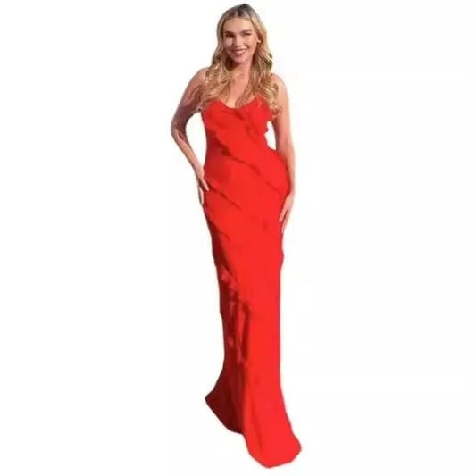Open-Back Slimming Maxi Dress