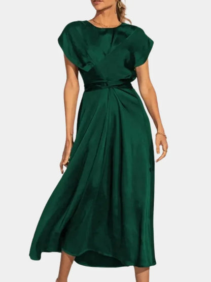 GlamourTie Satin Evening Dress