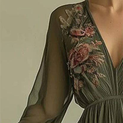 Boho Beauty V-Neck Maxi Dress