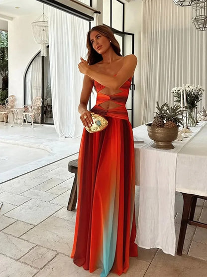 Luna Glow Hollow Out Maxi Dress