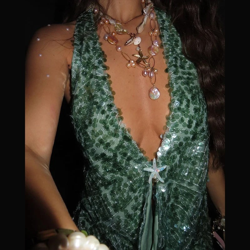 Starlit Glow Sequin Top