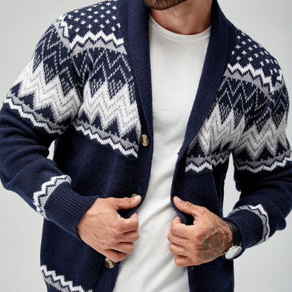 Long-Sleeve Knitted Cardigan Coat Sweater