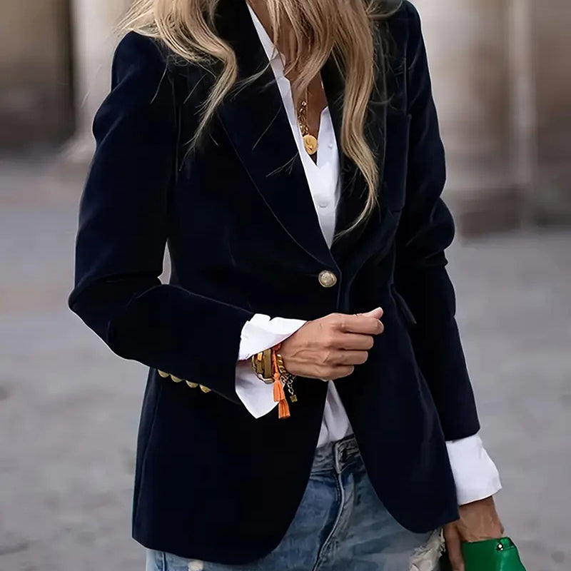 Women's Slim Fit Long Sleeve Formal Jacket