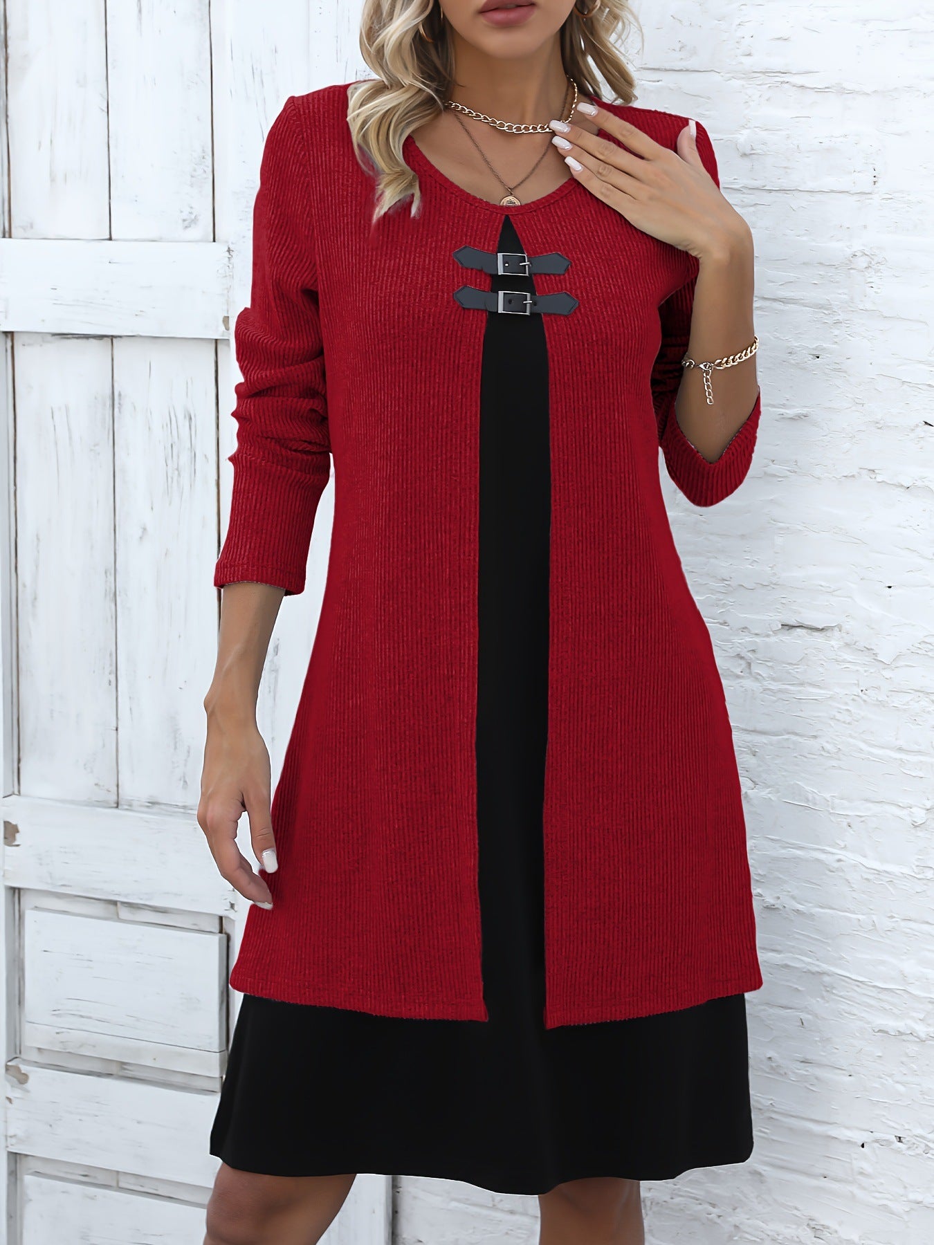 Women's Round-neck Long-sleeved Sweater
