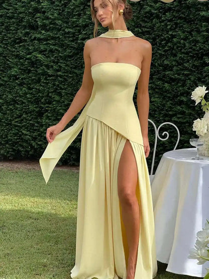Midnight Charm Strapless Party Dress