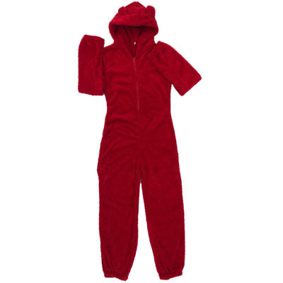 Furry Jumpsuit Hooded Pajamas